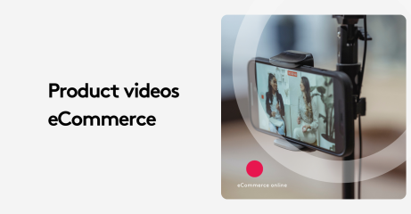 Smartphone recording two women discussing products for ecommerce video.