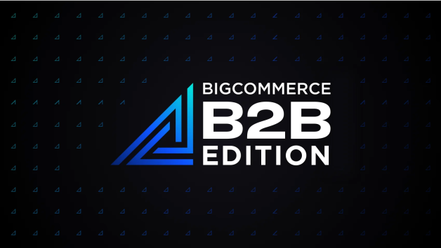 BigCommerce B2B Edition logo on dark background with blue accents