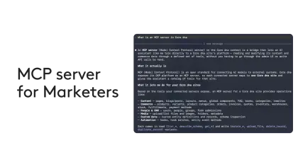 MCP server guide for marketers with detailed text on Core dna platform features.