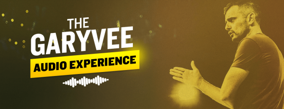 The GaryVee Audio Experience banner with speaker on right