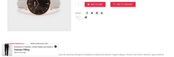 Cluse watch with black face and white strap displayed on an ecommerce page.