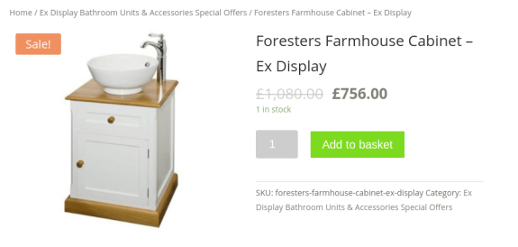 Foresters farmhouse cabinet with sink on sale for £756