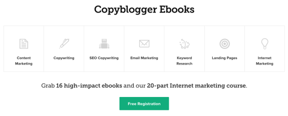 Copyblogger ebooks and internet marketing course registration