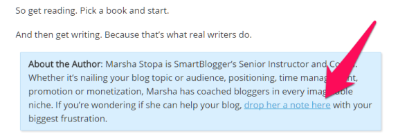 Author bio for Marsha Stopa, SmartBlogger's Senior Instructor and Coach