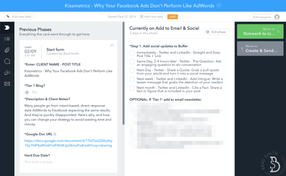 Kissmetrics dashboard analyzing Facebook Ads performance compared to AdWords.