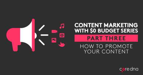 Content marketing guide with zero budget series part three on promotion.