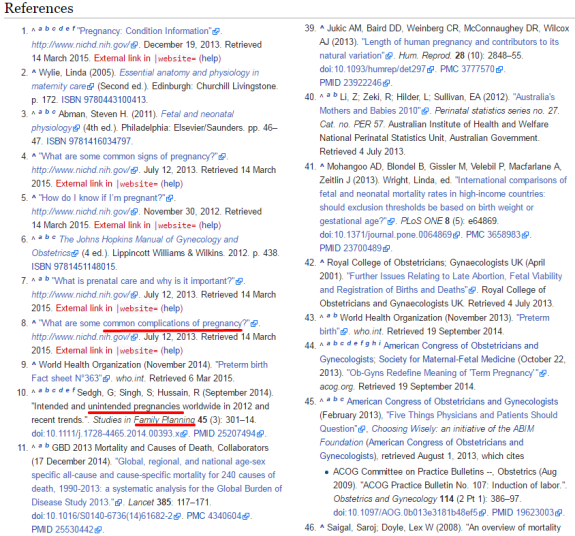 Page displaying academic references with various citations and links.