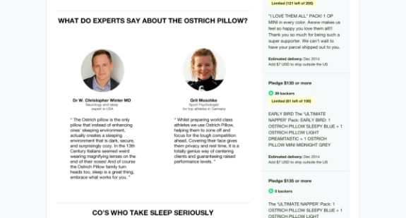 Experts provide testimonials on the benefits of the Ostrich Pillow for sleep and relaxation.