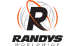 Randys Worldwide logo featuring a stylized R and globe design