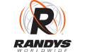 Randys Worldwide logo featuring a stylized R and globe design