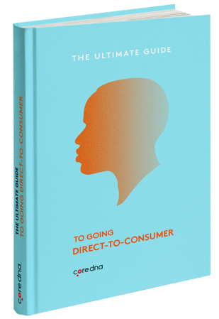 The Ultimate Guide to Going Direct-to-Consumer book cover with silhouette on blue background
