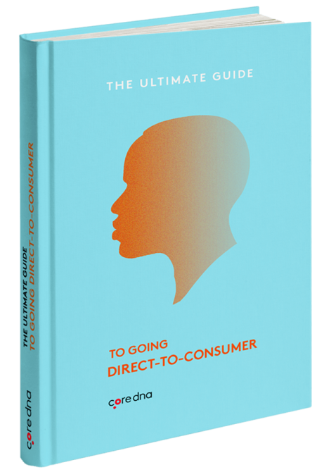 The Ultimate Guide to Going Direct-to-Consumer book cover with silhouette on blue background