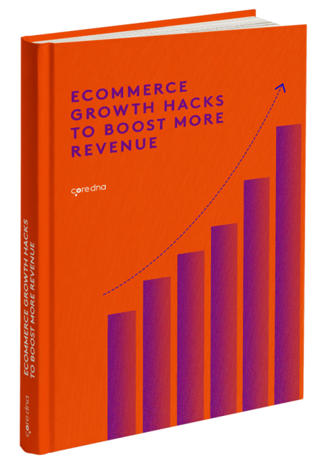 Book cover titled 'Ecommerce Growth Hacks to Boost More Revenue' with graph design.