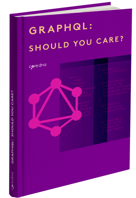 Purple book cover titled 'GraphQL: Should You Care?' with network graphic.