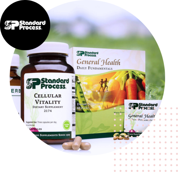Standard Process dietary supplements including Cellular Vitality and General Health