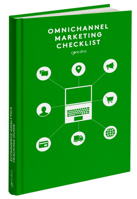 Green cover of Omnichannel Marketing Checklist eBook by coredna