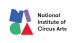 Logo of the National Institute of Circus Arts with colorful geometric shapes