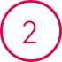Red number two inside a circle icon on a white background