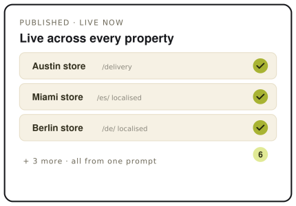 Publish across every property
